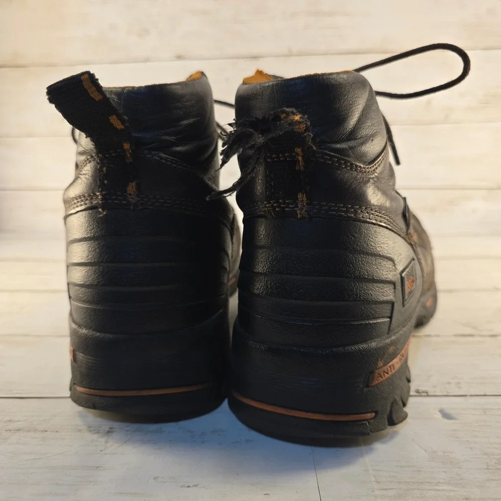 Timberland PRO Mens Steel Toe Work Boots Brown Leather 52562 Size 12 M
